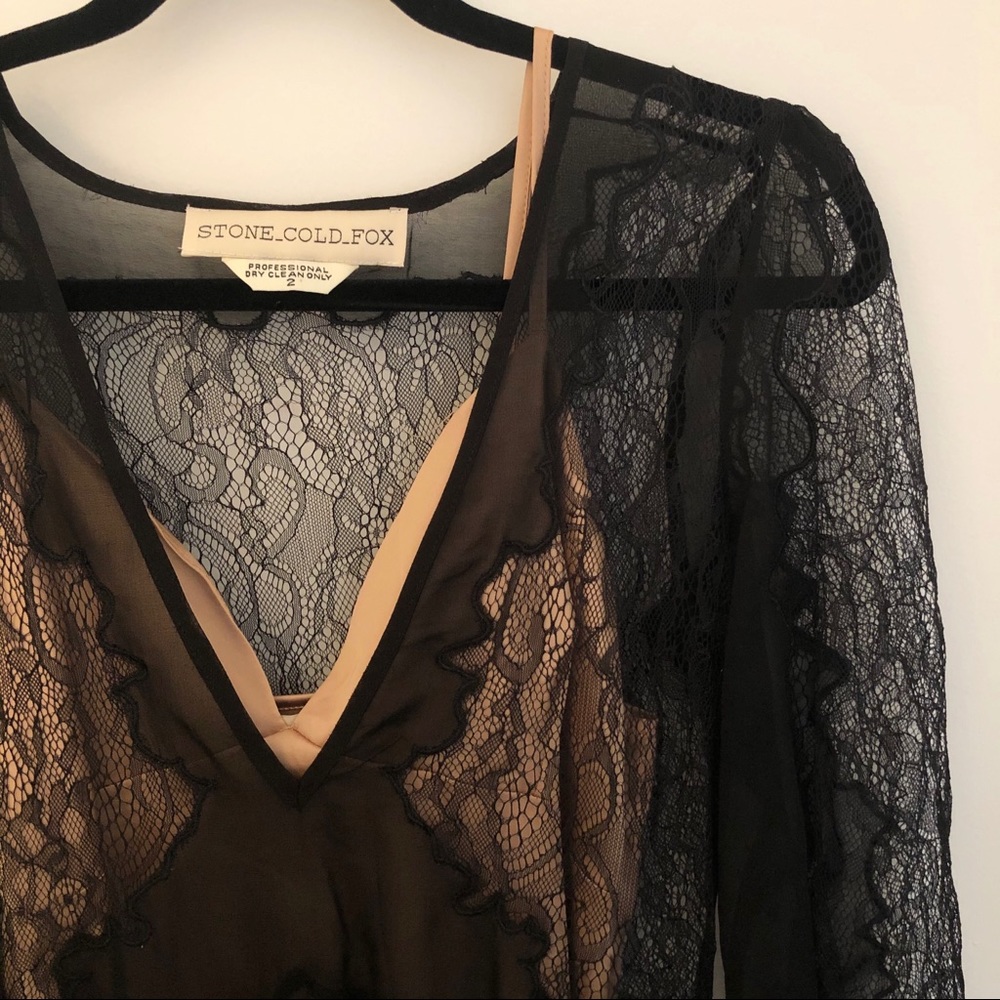 Black lace gown